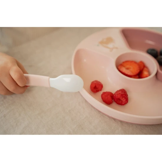 Bezpečný a odolný detský delený tanier Fairy Garden vhodný do umývačky aj mikrovlnky