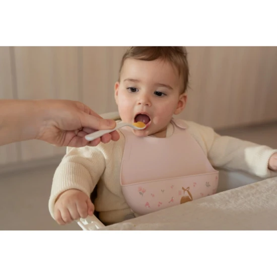 Silikónový podbradník pre bábätká – Umývateľný, pružný a nastaviteľný