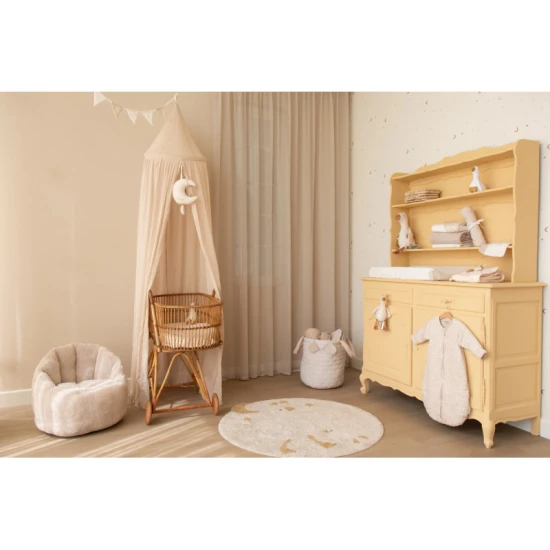 Mušelínové nebesá nad postieľku Little Dutch Pure Soft Beige 250 cm
