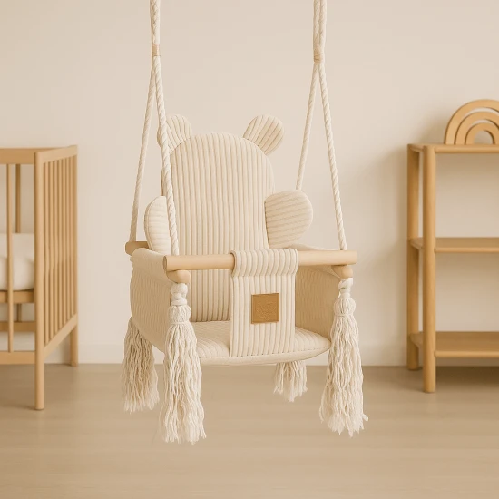 Interiérová hojdačka pre deti Bear Swing Aesthetic – MeowBaby AHBSB01