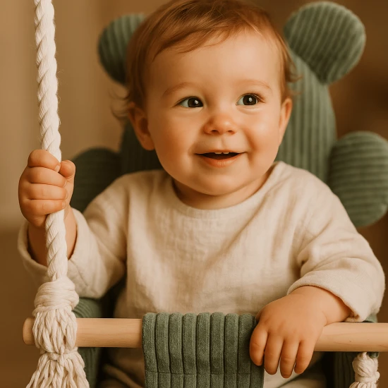Interiérová hojdačka pre deti Bear Swing Aesthetic – MeowBaby AHBSB01