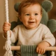 Interiérová hojdačka pre deti Bear Swing Aesthetic – MeowBaby AHBSB01
