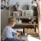 Montessori knižnica v tvare domčeka z MDF – MeowBaby MWORK048