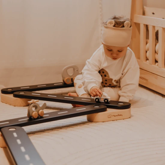 Drevená Montessori senzorická cesta 5 dielov Drevená Montessori senzorická cesta 5 dielov – MeowBaby SSEN501