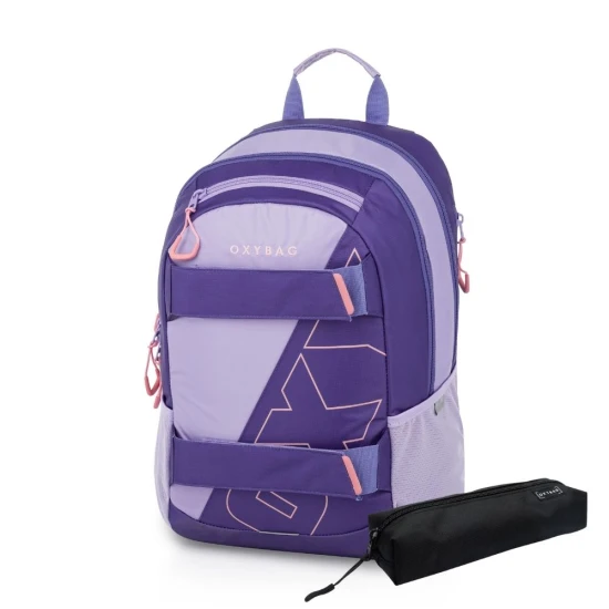 Študentský batoh s puzdrom OXY Sport Half violet – Oxybag 6-73326E