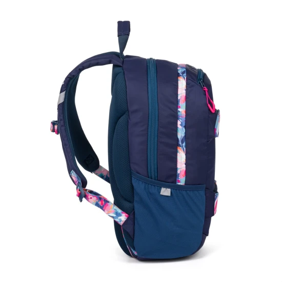 Študentský batoh s puzdrom OXY Sport Flowers Blue – Oxybag 8-39725E