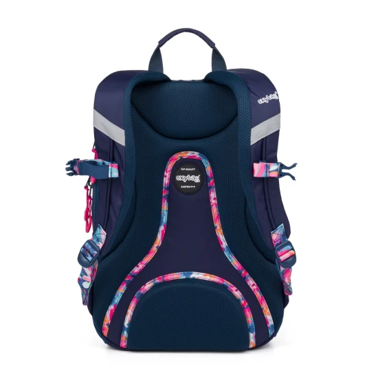 Študentský batoh s puzdrom OXY Sport Flowers Blue – Oxybag 8-39725E