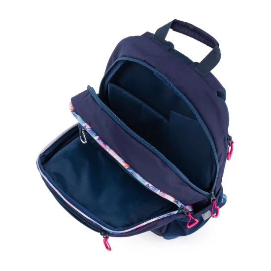 Študentský batoh s puzdrom OXY Sport Flowers Blue – Oxybag 8-39725E