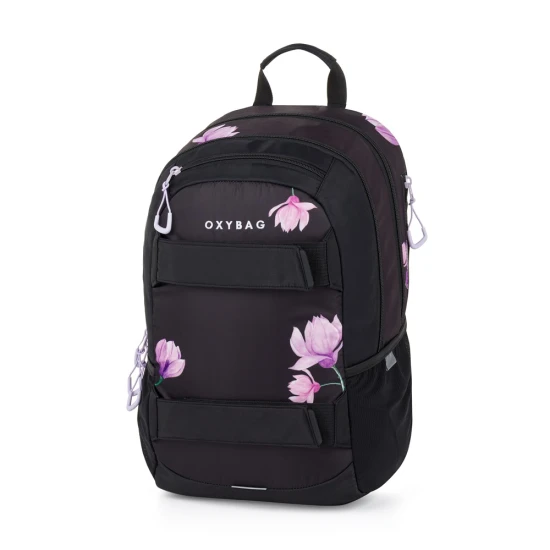 Študentský batoh s puzdrom OXY Sport Flowers Pink – Oxybag 8-39726E