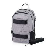Študentský batoh s puzdrom OXY Sport Grey Melange
