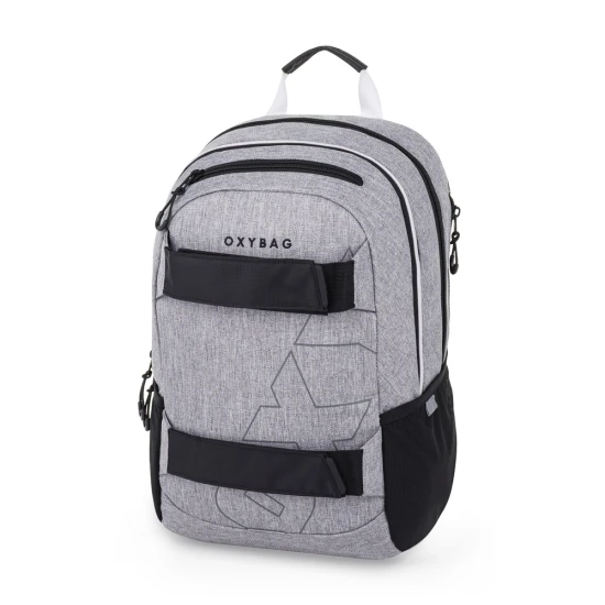 Študentský batoh s puzdrom OXY Sport Grey Melange – Oxybag 9-23226E