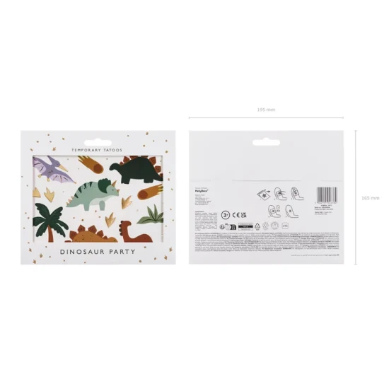 Dočasné tetovačky dinosaurov pre malých dobrodruhov.