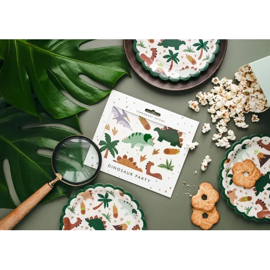 Dočasné tetovačky dinosaurov pre malých dobrodruhov.