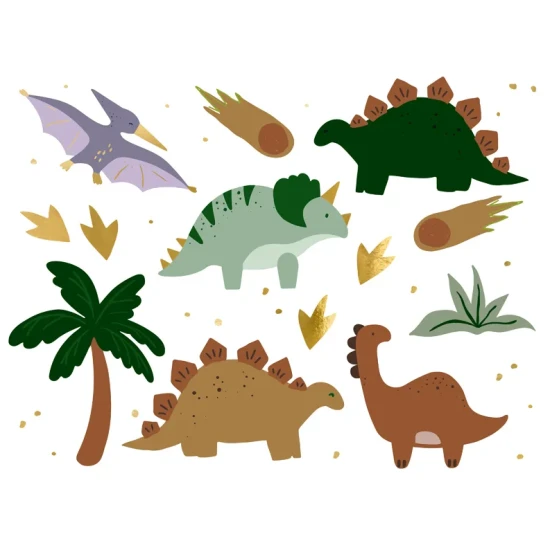 Dočasné tetovačky dinosaurov pre malých dobrodruhov.