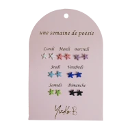 Náušnice na každý deň Hviezdice 7 párov