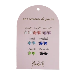 Náušnice na každý deň Hviezdice 7 párov