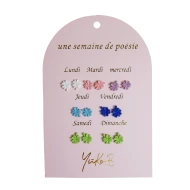 Náušnice na každý deň Štvorlístky 7 párov