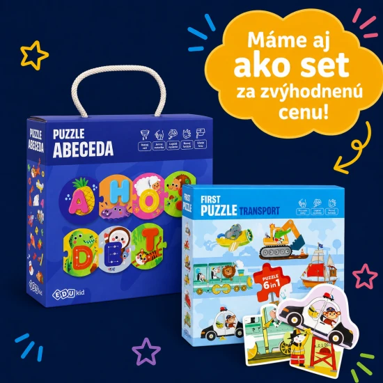 Vkladacie puzzle abeceda.