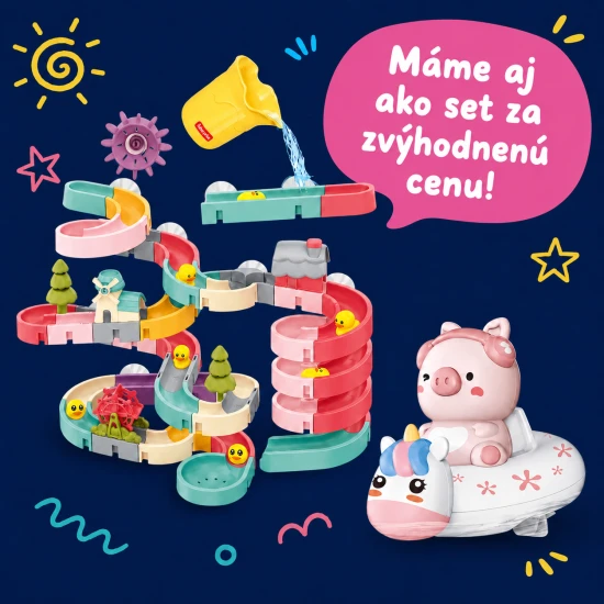 Roztomilé plávacie prasiatko – ideálne pre prvé vodné hry