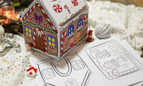 Stiahnite si: Vianočná šablóna Perníkový domček