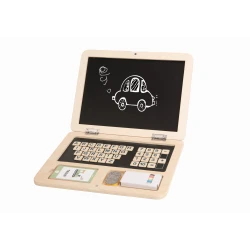 Drevený notebook s tabuľou