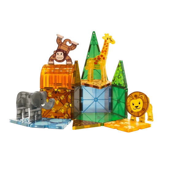 Preskúmajte africkú divočinu s magnetickou stavebnicou.