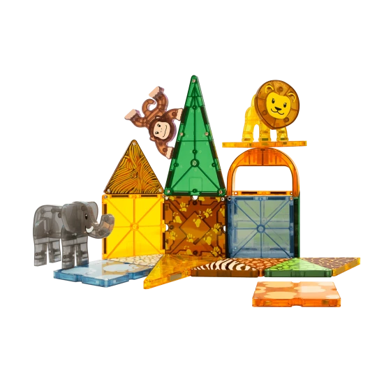 Preskúmajte africkú divočinu s magnetickou stavebnicou.