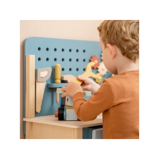 Pracovný stôl s náradím Modrý