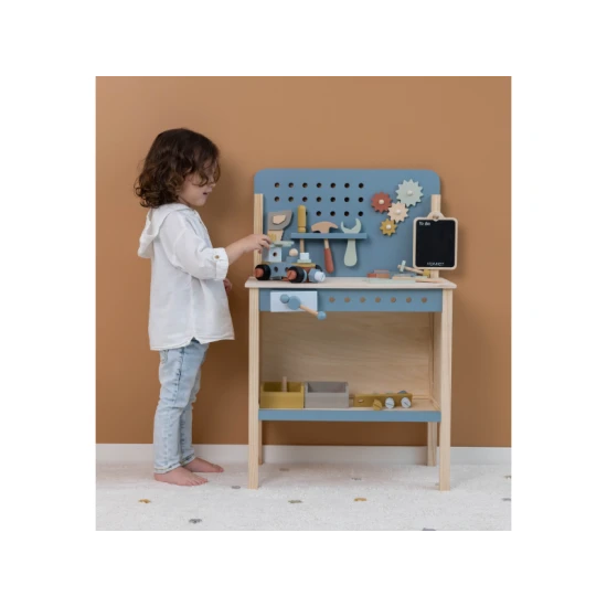 Pracovný stôl s náradím Modrý