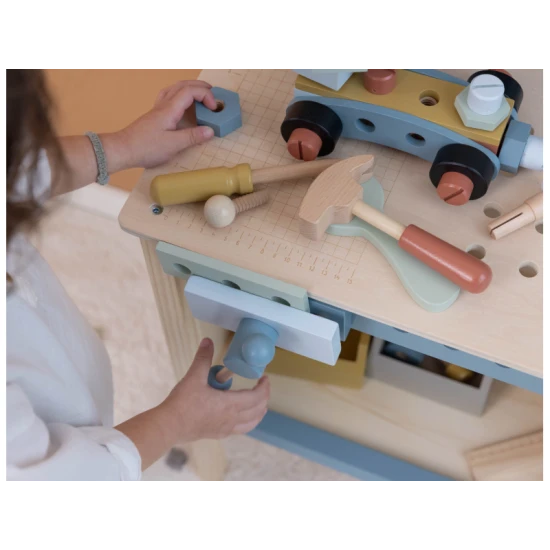 Pracovný stôl s náradím Modrý