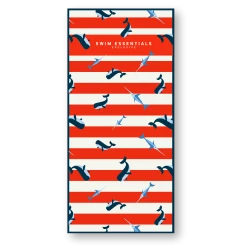 Plážový uterák 135 x 65 cm Veľryby