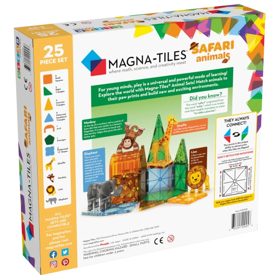 Preskúmajte africkú divočinu s magnetickou stavebnicou.