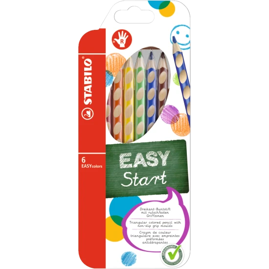 Pastelky trojhranné Pre pravákov 6 ks